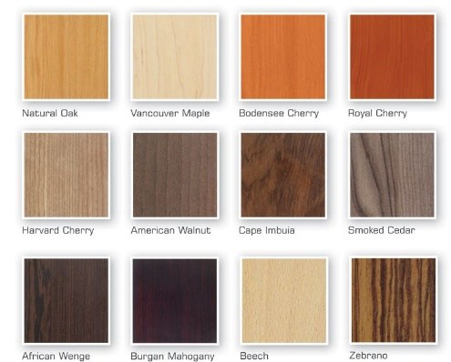 Melamine and veneer wood finish